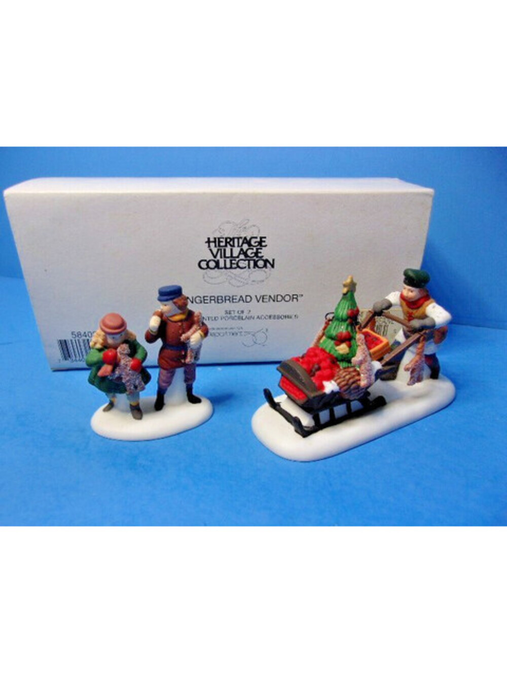 Dept 56 Gingerbread Vendor #58402 Dickens Village Series Set of 2 Retired in Box